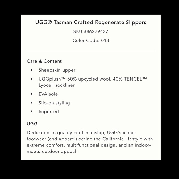 UGG Tasman Crafted Regenerate Slippers. - Picture 5 of 8